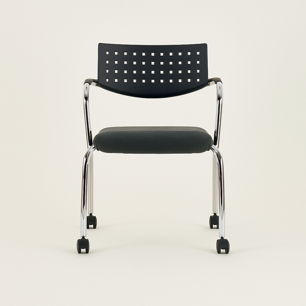 Chaise Visaroll de Vitra avec assise noire