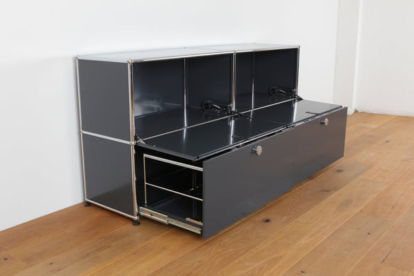 USM Haller Sideboard 2x2 mit Auszieh- und Klapptüren #1001