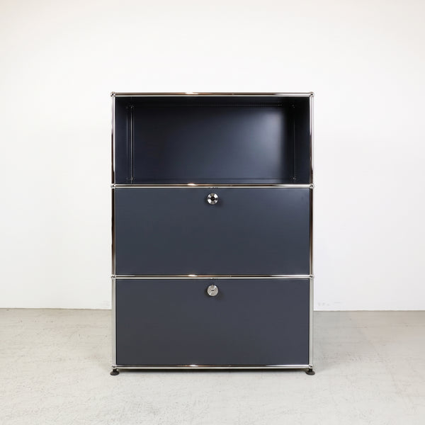 USM Haller Regal #1173 1x3 mit Ausziehtüre und Klapptüre