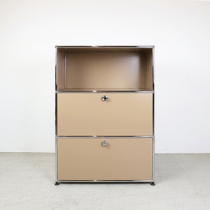 USM Haller Regal #1173 1x3 mit Ausziehtüre und Klapptüre