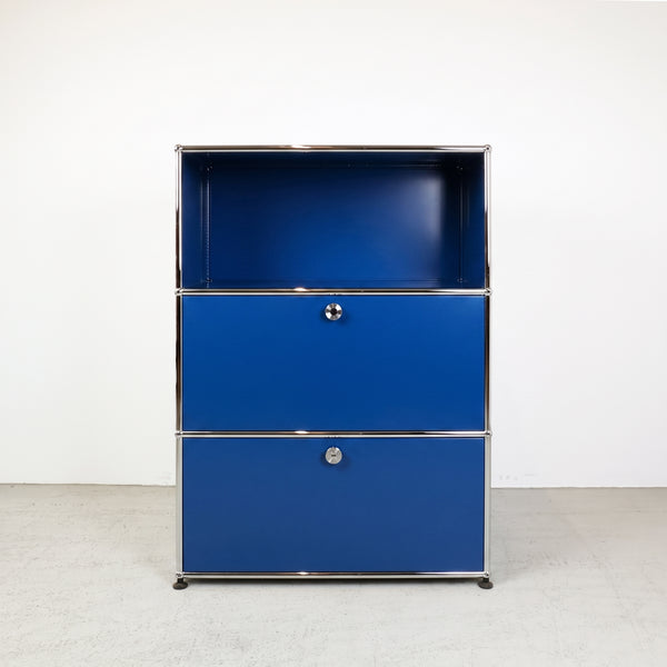 USM Haller Regal #1173 1x3 mit Ausziehtüre und Klapptüre