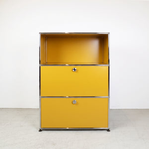 USM Haller Regal #1173 1x3 mit Ausziehtüre und Klapptüre
