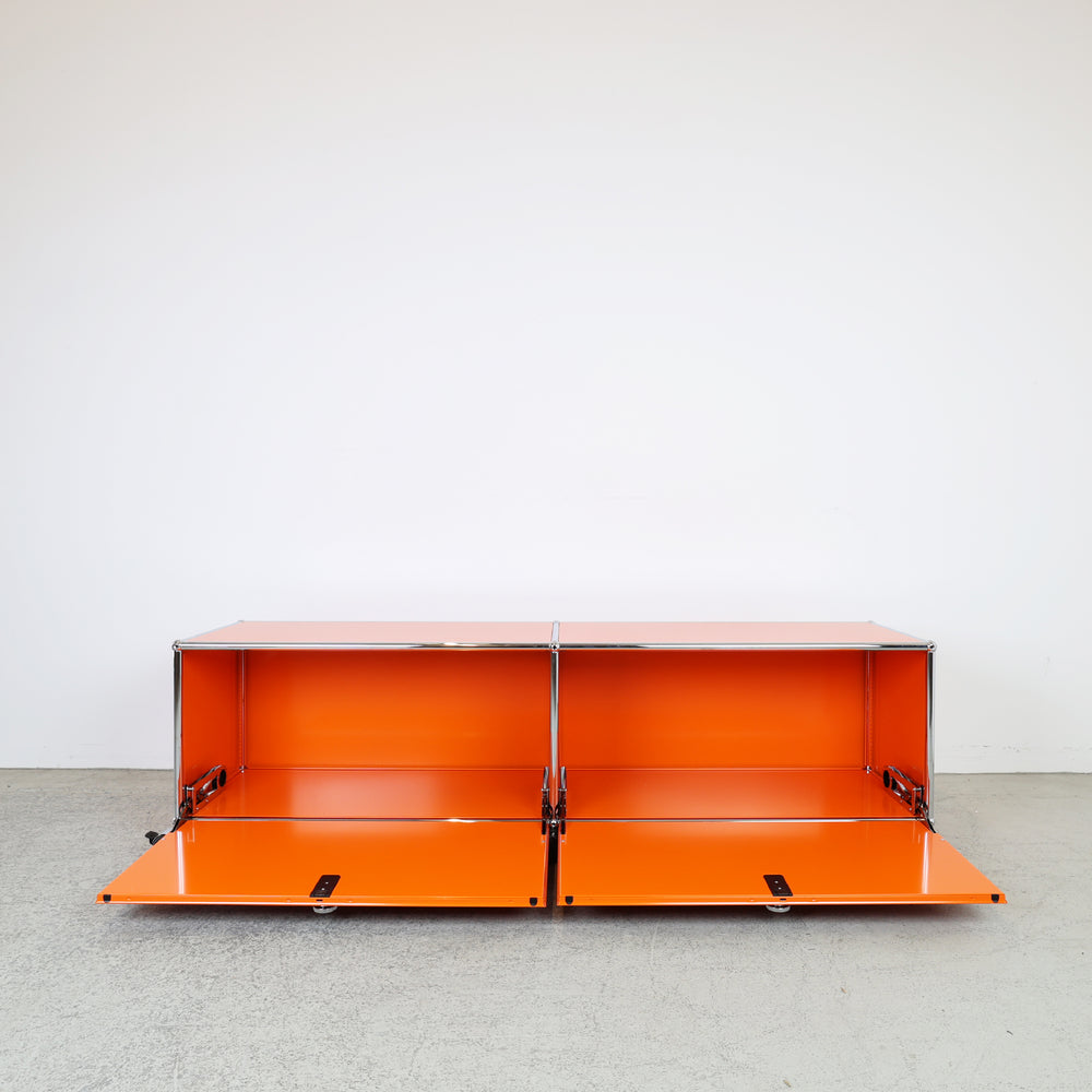 USM Haller Meuble bas en orange pur 2x1