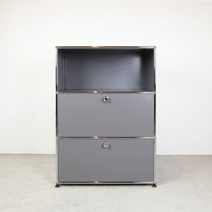 USM Haller Regal #1173 1x3 mit Ausziehtüre und Klapptüre