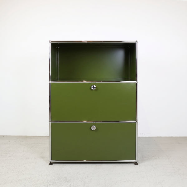 USM Haller Regal #1173 1x3 mit Ausziehtüre und Klapptüre