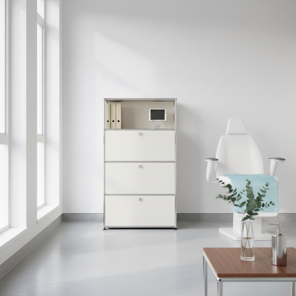 USM Haller Regal 1x4 mit 1 Ausziehtüre