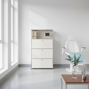 USM Haller Regal 1x4 mit 1 Ausziehtüre