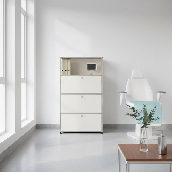 USM Haller Regal 1x4 mit 1 Ausziehtüre