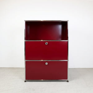 USM Haller Regal #1173 1x3 mit Ausziehtüre und Klapptüre
