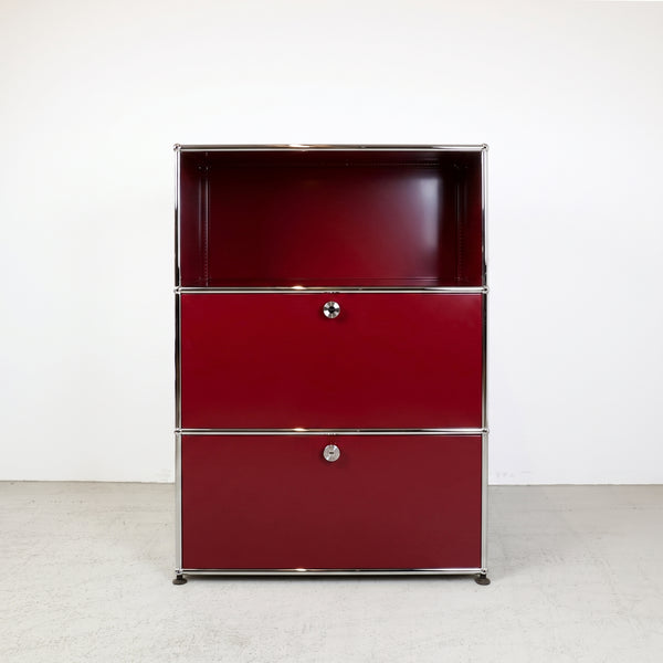 USM Haller Regal #1173 1x3 mit Ausziehtüre und Klapptüre