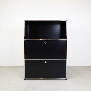 USM Haller Regal #1173 1x3 mit Ausziehtüre und Klapptüre