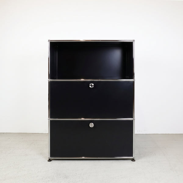 USM Haller Regal #1173 1x3 mit Ausziehtüre und Klapptüre