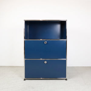 USM Haller Regal #1173 1x3 mit Ausziehtüre und Klapptüre