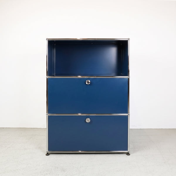USM Haller Regal #1173 1x3 mit Ausziehtüre und Klapptüre
