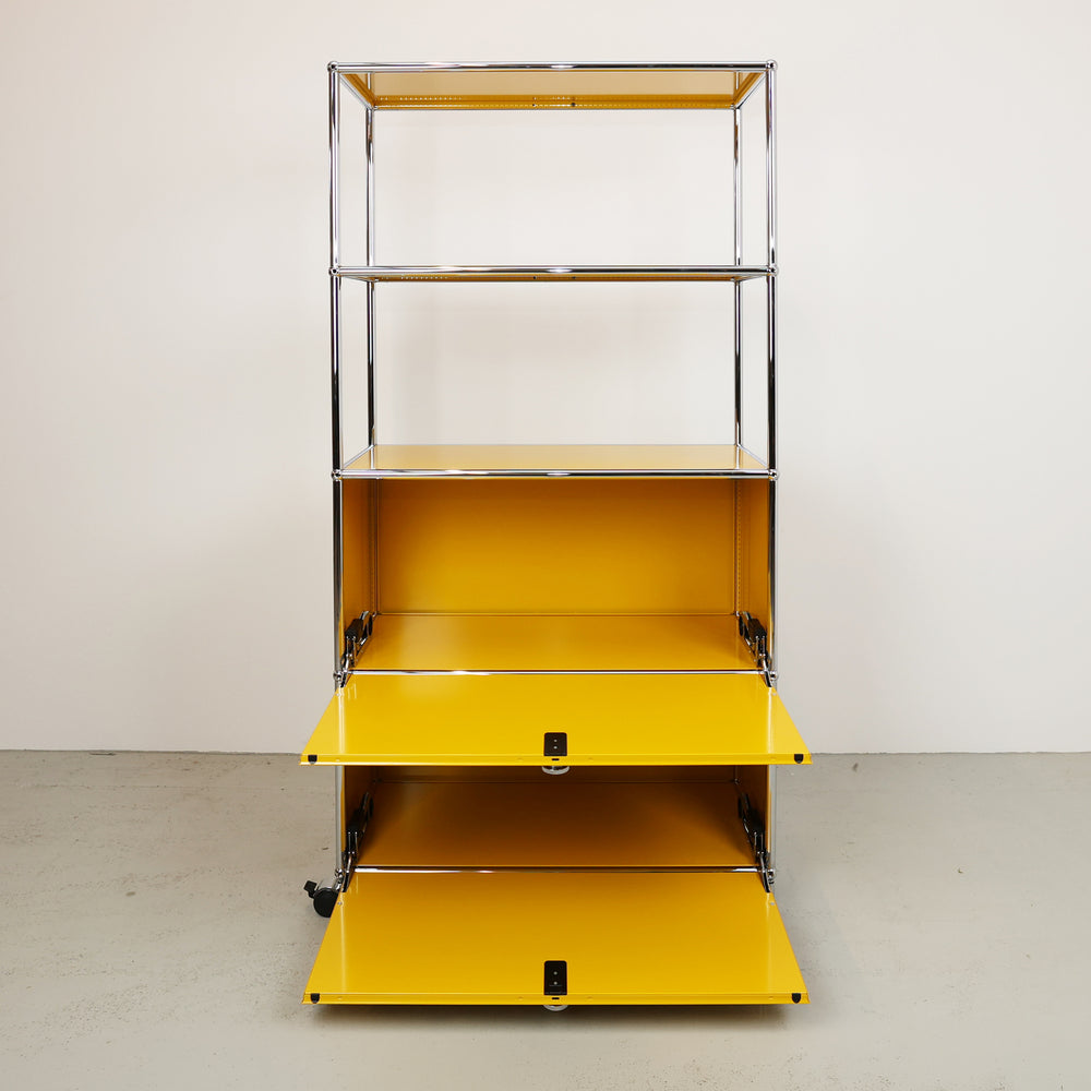 USM Haller Regal 1x4 gebraucht kaufen Schweiz Goldgelb Modulaire AG